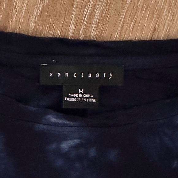 Like New Sanctuary Blue Life Tie-Dye Pullover, Ruffle Cuffs, Size Medium - Picture 7 of 8